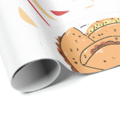 Taco patroon met gedroogde chili achtergrond cadeaupapier (Rol Hoek)