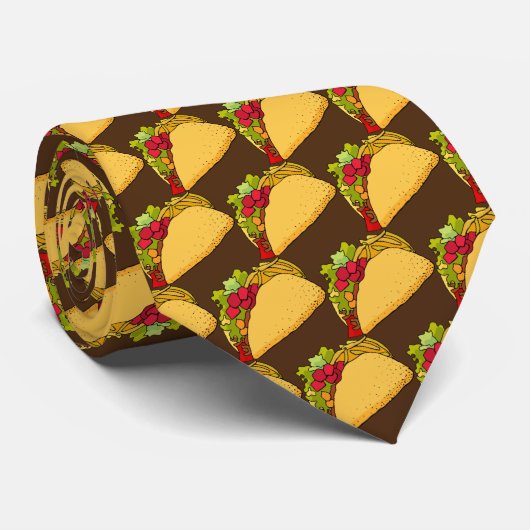 taco - patroon met koele band stropdas (Opgerold)