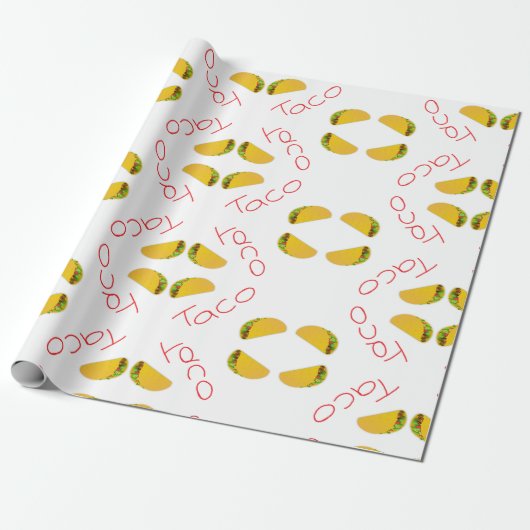 Taco-patroon op cadeaupapier (Uitgerold)