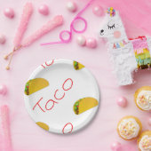 Taco-patroon op papieren bordje (Feest)