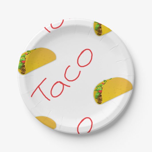 Taco-patroon op papieren bordje (Voorkant)