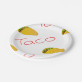 Taco-patroon op papieren bordje (Gekanteld)