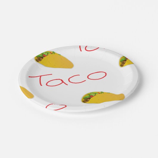 Taco-patroon op papieren bordje (Gekanteld)
