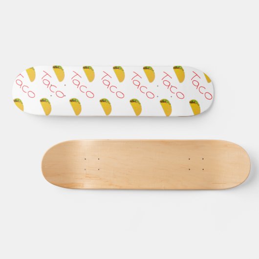Taco-patroon op persoonlijk skateboard (Horizontaal)