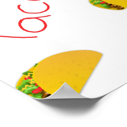 Taco-patroon op poster (Hoek)