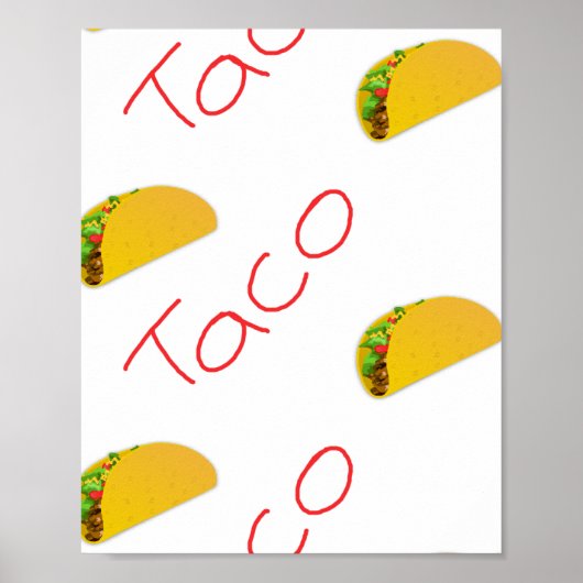 Taco-patroon op poster (Voorkant)