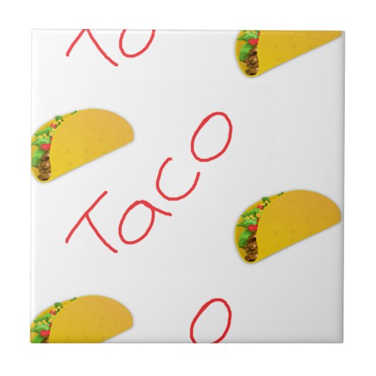 Taco-patroon op tegeltje (Voorkant)