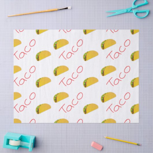 Taco-patroon op tissuepapier (Craft)