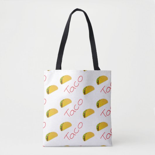 Taco-patroon op tote bag (Voorkant)
