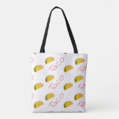 Taco-patroon op tote bag (Achterkant)