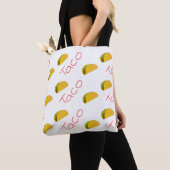 Taco-patroon op tote bag (Dichtbij)