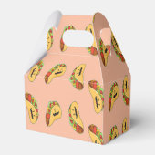 Taco-patroon van het karakter van levensmiddelen bedankdoosjes (Achterkant)