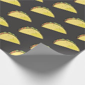 Taco Patroon Zwart Cadeaupapier (Hoek)