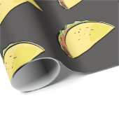 Taco Patroon Zwart Cadeaupapier (Rol Hoek)