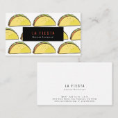 Taco Pattern Eenvoudig & Modern Wit Visitekaartje (Voorkant / Achterkant)