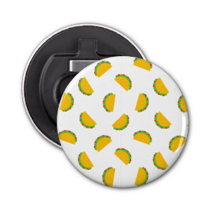 Taco Pattern Print Bottle Open Button Flesopener