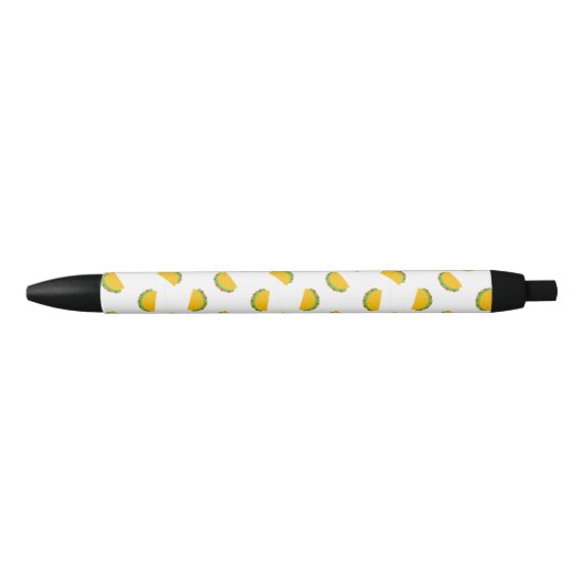 Taco Pattern Print Zwarte Inkt Pen (Voorkant)