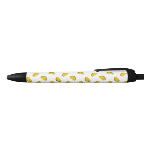 Taco Pattern Print Zwarte Inkt Pen (Bovenkant)