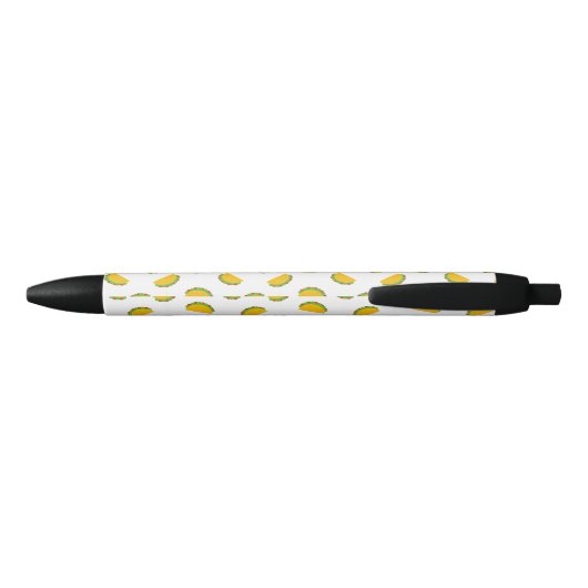 Taco Pattern Print Zwarte Inkt Pen (Achterkant)