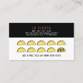 Taco Pattern Simple & Modern White Loyalty Card Visitekaartje (Achterkant)