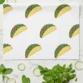 Taco Pattern White Theedoek (Gevouwen)