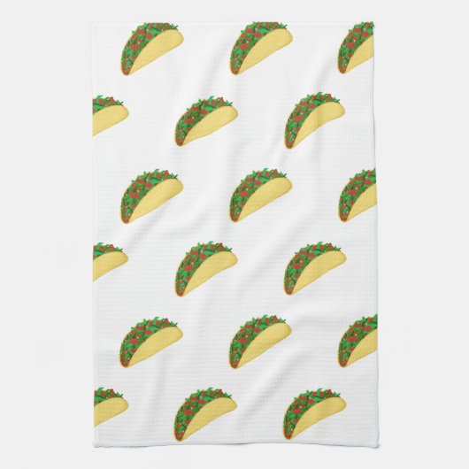 Taco Pattern White Theedoek (Verticaal)