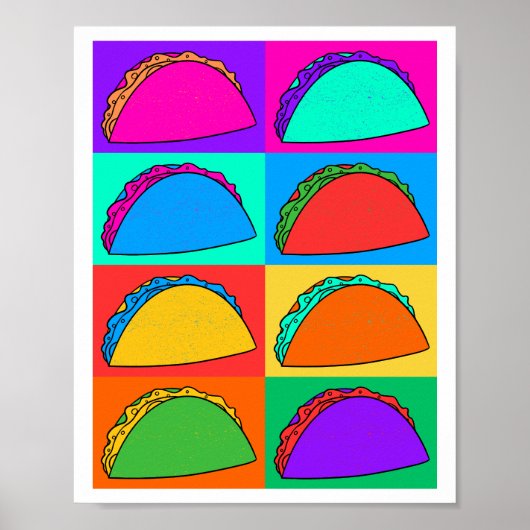 Taco Pop Art Poster (Voorkant)