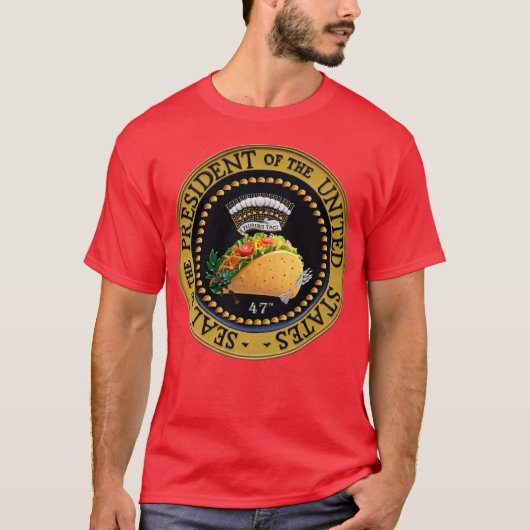Taco President van het zegel 47 T-shirt (Voorkant)