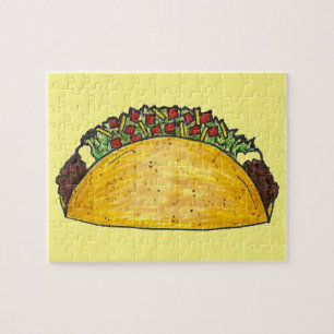 Taco print Mexicaans eten Tacos Foodie Puzzle Legpuzzel
