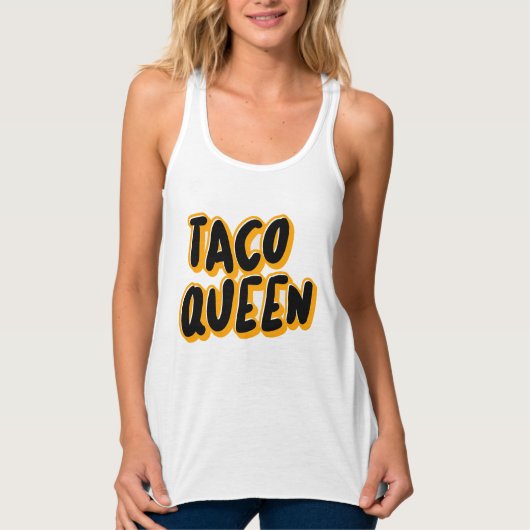 TACO QUEEN DAMES MOEDER T-SHIRTS TANKTOP (Voorkant)