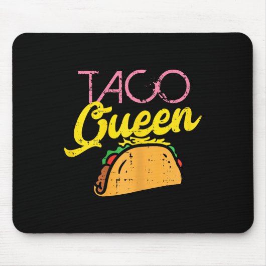 Taco Queen Funny Cinco de Mayo Mexicaanse Eten Foo Muismat (Voorkant)