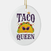 Taco Queen Love Tacos Women Keramisch Ornament (Rechts)