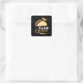 Taco Queen Taco Gift Women Tacos Lover Taco Vierkante Sticker (Tas)