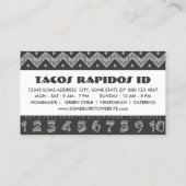 Taco Ranchito Loyaliteit Punch Card Klantenkaartje (Achterkant)