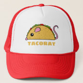 Taco Rat Text Trucker Hat Trucker Pet (Voorkant)