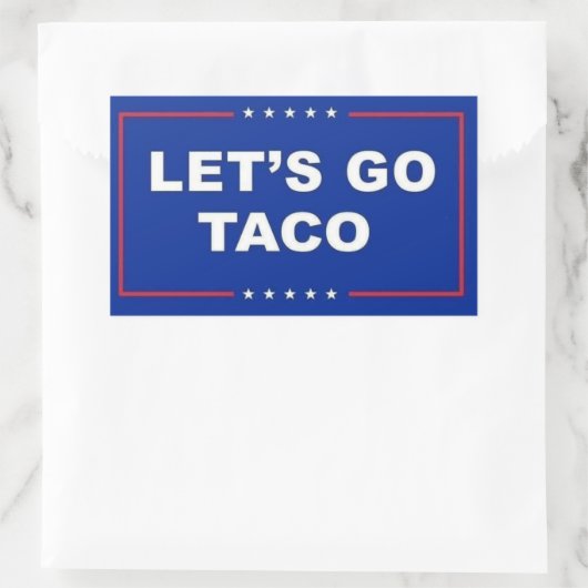 Taco Rechthoekige Sticker (Tas)