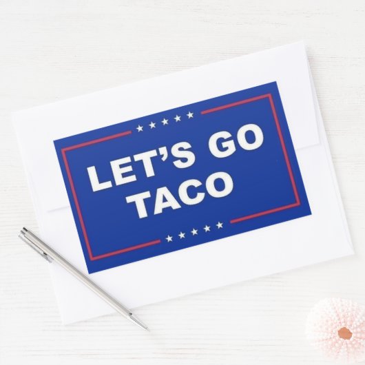 Taco Rechthoekige Sticker (Envelop)