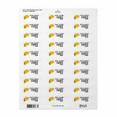 TACO-RETURN ADRES-ETIKETTEN ETIKET (Full Sheet)