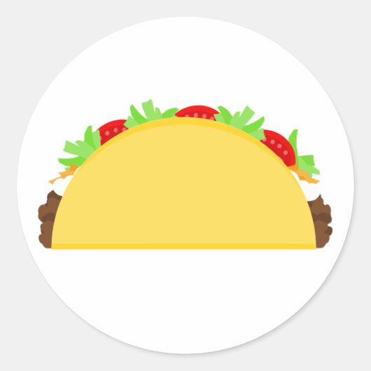 Taco Ronde Sticker (Voorkant)