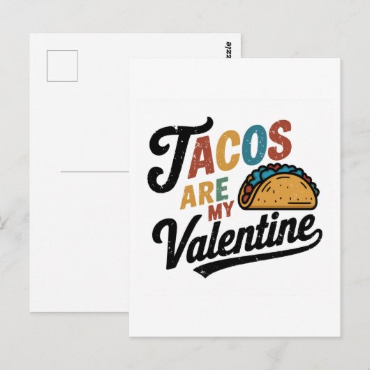 Taco’s zijn mijn Valentijn Briefkaart (Voorkant / Achterkant)
