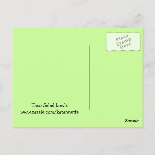 Taco Salad bowls Card Briefkaart (Achterkant)
