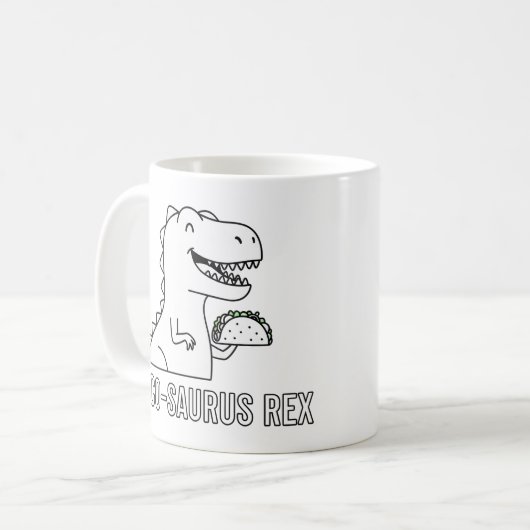 Taco-Saurus Rex Koffiemok (Voorkant links)