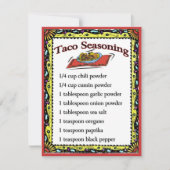 Taco Seasoning Kaarten toevoegen tekst (Voorkant)