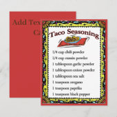 Taco Seasoning Kaarten toevoegen tekst (Voorkant / Achterkant)