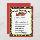 Taco Seasoning Kaarten toevoegen tekst (Voorkant / Achterkant)
