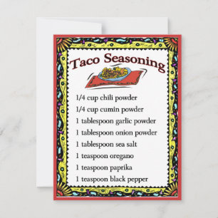 Taco Seasoning Kaarten toevoegen tekst