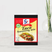 Taco Seasoning Mix Funny Mexico Cinco De Mayo Grou Kaart (Voorkant)