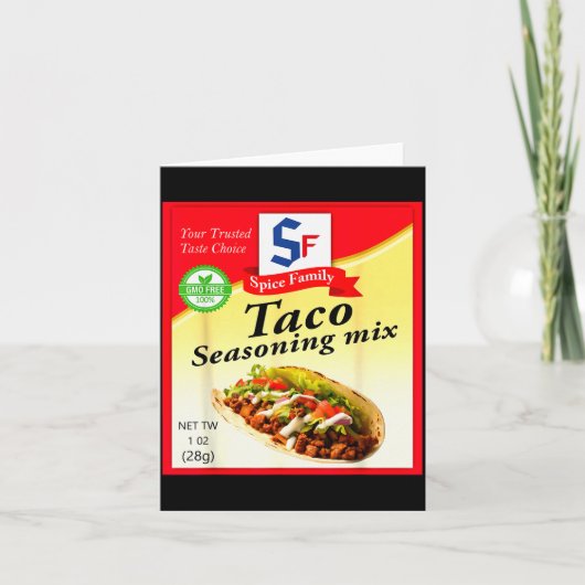 Taco Seasoning Mix Funny Mexico Cinco De Mayo Grou Kaart (Voorkant)