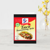 Taco Seasoning Mix Funny Mexico Cinco De Mayo Grou Kaart (Gele Bloem)