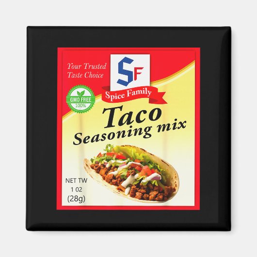 Taco Seasoning Mix Funny Mexico Cinco De Mayo Grou Magneet (Voorkant)